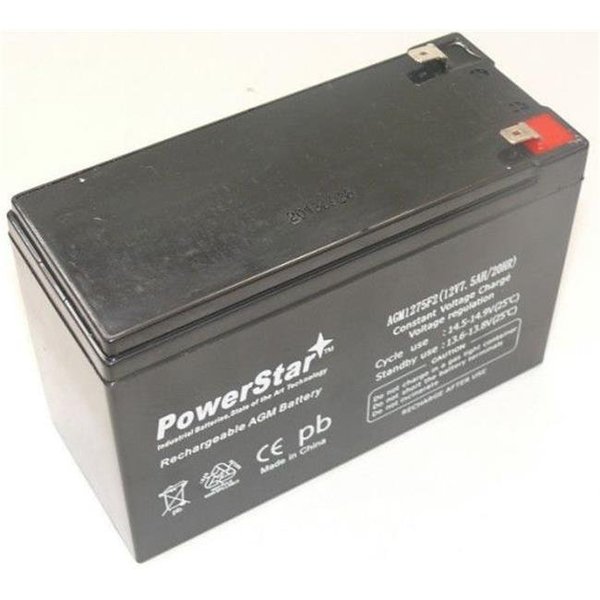 Powerstar PowerStar AGM1275F2-62 12 Volt 7.5 Amp Hour Battery Sla - Agm AGM1275F2-62